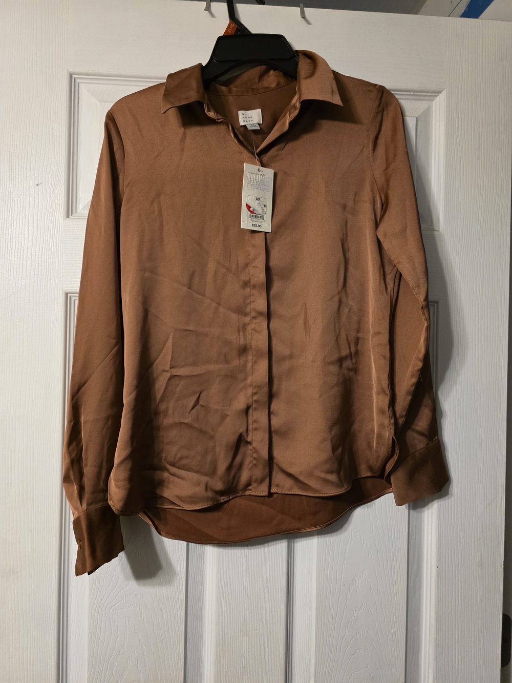 a new day Button-Down Shirt in Rust